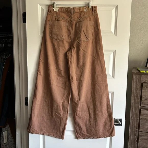 👖 NWT FREE PEOPLE WE THE FREE CRVY GIA HIGH RISE WIDE LEG JEANS PANTS SIZE 31 - Picture 4 of 16